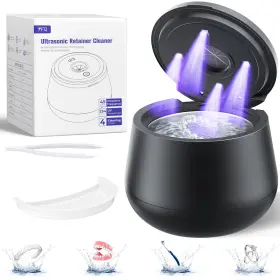 Yfq 774882793694 45khz Ultrasonic Retainer Cleaner 200ml Dental Cleaning Pod For Black