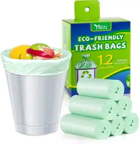 Yheel 686082558914 1.2 Gallon Small Trash Bags Mini 150 Count Pack Of 1 Gallon-green
