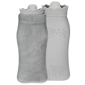 Yulohass 699838362031 Silicone Hot Water Bottle With Cover - 650ml Bag For And Grey