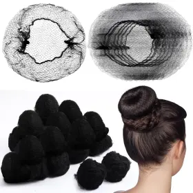 Yuxung 748432157502 500 Pcs Hair Nets Bulk 24 Inch Invisible Nylon Mesh For Women