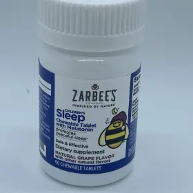 Zarbee S 858438005582 Zarbees Naturals Childrens Sleep Grape 50 Chewable Tablet Happy Bedtimes
