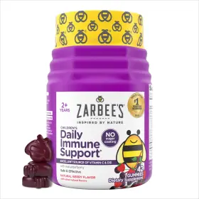 Zarbees 300450668141 Elderberry Gummies 60 Count Pack Sugar Coating Kids Daily Immune Zinc