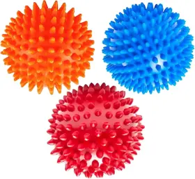 Amcq-03 Zehrai 3 Pack Spiky Hard Massage Balls Massager Rollers 1 Blue Red Orange