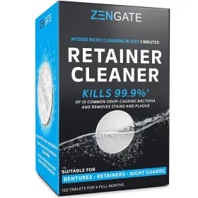 Zengate-1 Zengate 731199489030 Retainer Cleaner Tablets - Quick 3-minute Clean For Dentures Mouth Guards