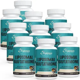 Zey-07 Zeylamum Glutathione Softgels 600 Count 2400 Liposomal Absorption Active Form Reduced