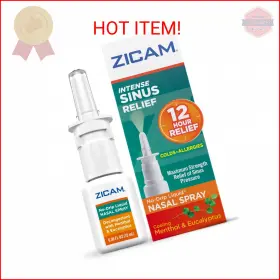 Zicam 732216020182 Intense Sinus Relief No-drip Liquid Nasal Spray With Cooling Menthol And Euc