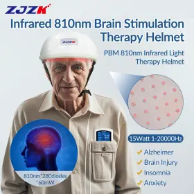 Lh280-a-05084 Zjzk 810nm Parkinsons Helmet Led Brain Photobiomodulation Near Infrared Light Therapy
