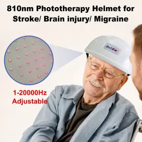 Lh280-a-05263 Zjzk 810nm Nir Light Therapy Brain Helmet For Parkinson Stroke Injury 1-20000hz