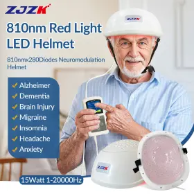 Lh280-a-05265 Zjzk Pbm Nir Light Therapy For Parkinson Neurofeedback Helmet 810nm Brain Stimulation