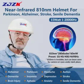 Lh280-a-8133 Zjzk Brain Photobiomodulation 810nm Nir Light Helmet For Anxiety Migraine Depression