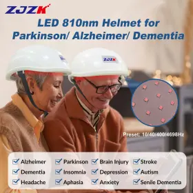 Lh280-a-zjzk-1134 Zjzk 810nm Pbm Brain Helmet For Alzheimer Nir Light Therapy Depression Anxiety Ptsd
