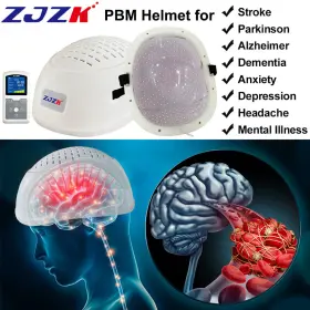 Lh280-a-zjzk-12241 Zjzk 280 Diodes Pbm Brain Helmet For Migraine Tbi 810nm Infrared Light Therapy Device
