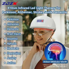 Zjzklh280-a8203o Zjzk Photobiomodulation Brain Helmet Nir Light Therapy For Stroke Cerebral Palsy