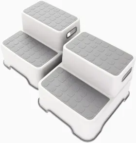 Z809 Zlmhyym Toddler Step Stool For Bathroom Sink 2 Pack Kids Gray