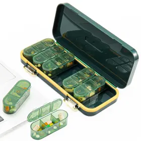 Zonlong 799443973605 Pill Organizer Weekly Dispensers 3 Times A Day 7 Box Large