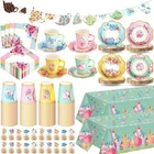 Foldtier 242 Pcs Floral Paper Tea Party Supplies Disposable 9 Oz Cup With Ha New. Price: $76.49.
