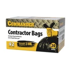 Commander 42 Gallon Mil Heavy Duty Contractor Bags Flap Ties 32X46 20 Pk New. Price: $26.64.