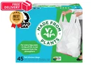 Hippo Sak - Plant Based Tall Kitchen Garbage Bags 45 Count (pack Of 1), White New. Price: $38.99.