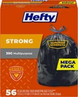 Strong 30 Gallon Trash Bags, Large Size, Durable Drawstring New. Price: $23.99.