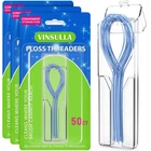 Vinsulla Floss Threaders For Braces Bridges And Implants 50 Count Pack Of 3 New. Price: $10.46.