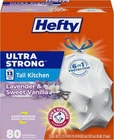 Hefty Ultra Strong Tall Kitchen Trash Bags Lavender & Sweet Vanilla 13 Gal 80 Ct New. Price: $15.59.
