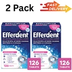Efferdent Retainer & Denture Cleaner Tablets, Complete Clean, 126 Count New. Price: $10.35.