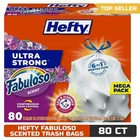 Hefty Ultra Strong Tall Kitchen Trash Bags, Fabuloso Scent, 13 Gallon, 80 Count New. Price: $23.34.