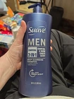 Suave Men 3-IN-1 Shampoo + Conditioner Body Wash 28FL Oz Charcoal & Ginger New. Price: $5.59.