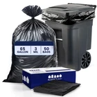 Plasticplace 65 Gallon Extra Heavy Trash Bags - Case Of 50 Garbage New. Price: $64.29.