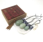 Thy Collectibles Set Of 3 Drilled Yoni Eggs Green Jade Stone For Kegel Exer New. Price: $16.79.