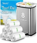 Teivio 8 Gallon Trash Bags 200 Count Unscented Clear Kitchen Liners New. Price: $26.99.