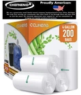 Ccliners 4 Gallon Clear Small Garbage Trash Bags, 200 Count New. Price: $17.99.
