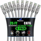 Cat 6 Ethernet 25 Ft (10-PACK) High-speed Lan Cable, Internet ... New. Price: $80.79.