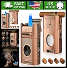 Xifei 6-IN-1 Desktop Torch Lighter With Cigar Cutter, Punch & Draw Enhancer New. Price: $120.99.