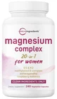 Magnesium Complex Women, 240 Vegetarian Capsules 20IN1 Formula Magnesi... New. Price: $41.79.