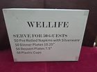 Wellife 350PCS Gold Dinnerware Set Plates Napkins Cups Cutlery Party Supplies New. Price: $49.99.