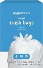 Amazon Basics 4 Gallon Trash Bags, Flap Ties, 80 Count (pack Of 1), White New. Price: $16.23.