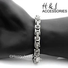 7"-11"MEN 316L Stainless Steel Wide 9MM Silver Byzantine Box Link Chain Bracelet New. Price: $18.99.