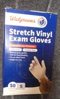 Walgreens Stretch Vinyl Exam Gloves Powder Free - 50 Count Size Small Exp 9/26 Open. Price: $7.99.