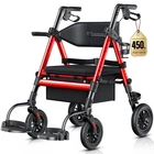 Rollator Transport Chair 450 Lb Heavy Duty Red Foldable Strollaid Walkers New. Price: $369.99.