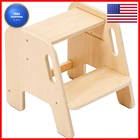 Wood City Stool For Toddler Kids Adjustable 2-STEP Ladder Sink Kitchen New. Price: $54.99.