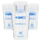 25 - 32OZ. 1000ML Disposable Flexible Clear Graduated Plastic Mixing Cups, Paint New. Price: $17.99.