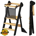 Cosyland Toddler Kitchen Step Stool Black Natural Foldable New. Price: $159.99.