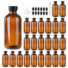 Bpfy Amber Boston Glass Bottle With Black Poly 24PACK, New. Price: $38.06.