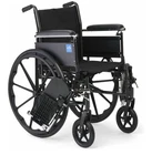 Medline Manual Wheelchair Black Steel Foldable Elevating Legrest Indoor Outdoor Open. Price: $130.00.