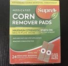Supreh Medicated Corn Remover Pads For Feet & Toes, Salicylic Acid, 24 Count New. Price: $12.65.