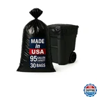 95 96 Gallon Heavy Duty Trash Bags 30 Count Large Black Garbage For Outdo New. Price: $172.96.