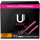 By Kotex Click Super Plus Compact Tampons 100 Leak Free Protection 16 Count New. Price: $71.99.