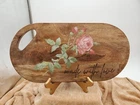 Upcycled Made With Love Serving Tray / Charcuterie Board Rose Transfer Used. Price: $23.19.