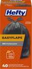 Hefty Easy Flaps Multipurpose Large Trash Bags, Unscented, 30 Gallon, 40 Count New. Price: $12.82.